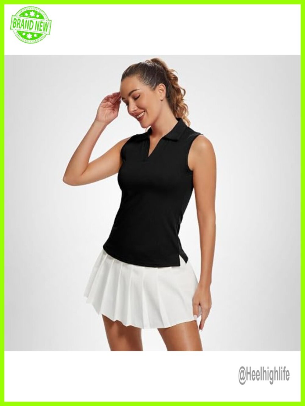 Sleeveless UPF 50+ Golf Polo Tank Top